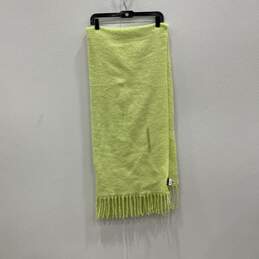 NWT Madewell Womens Neon Green Fringe Rectangle Neck Scarf One Size