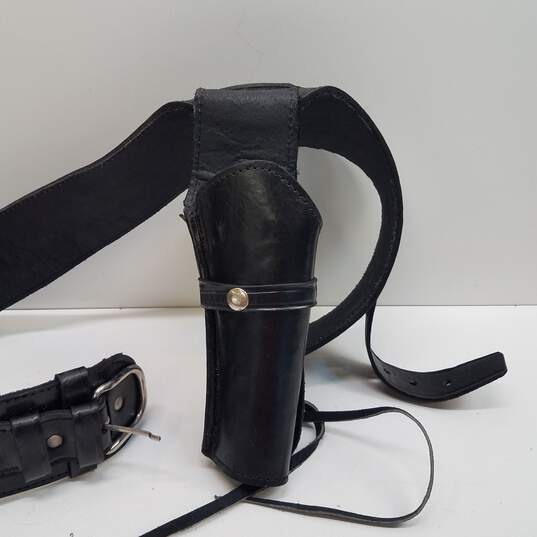 Unbranded Men's Leather Cartridge Gun Belt and Holster image number 4