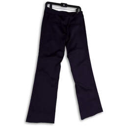 NWT Womens Blue Pleated Slash Pocket Straight Leg Dress Pants Size 6 alternative image
