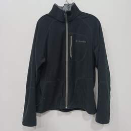 Columbia Men's Black Full Zip Mock Neck Fleece Jacket Size L