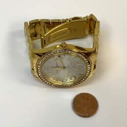 Designer Betsey Johnson BJ4192 Gold-Tone Stainless Steel Crystal Wristwatch 10g alternative image