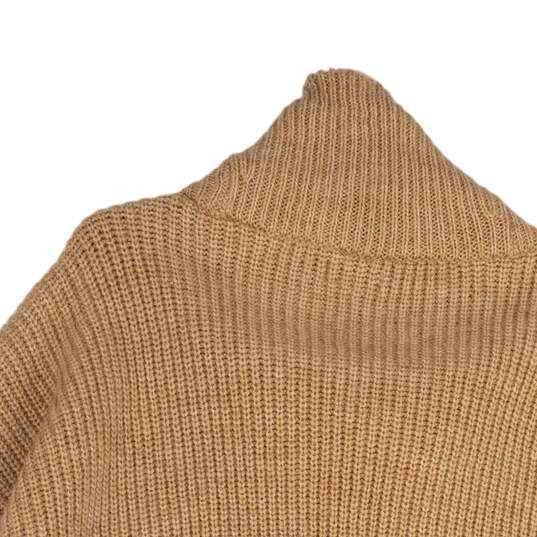 NWT Womens Tan Knitted Mock Neck Pullover Sweater Size X-Large image number 2