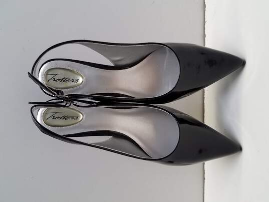 Trotter Footwear Black SlingBack Court Shoes image number 6