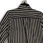 NWT Womens Black White Striped Long Sleeve Office Shift Dress Size Small image number 4