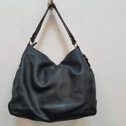 Michael Kors Hudson Hobo Black Leather Shoulder Pocket Tote Bag alternative image