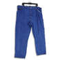 NWT Mens Blue Denim Relaxed Fit Carpenter Straight Leg Jeans Size 44x32 image number 1