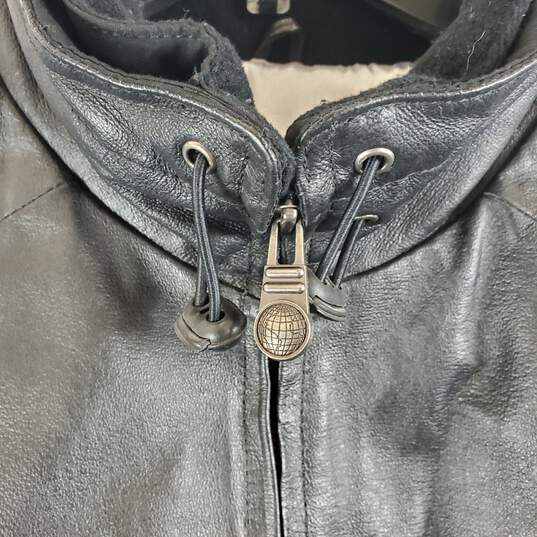 Genuine Merchandise Men's Black Leather Jacket SZ M image number 8