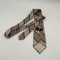 Mens Brown Silk Striped Blend Adjustable Classic Designer Neck Tie image number 2