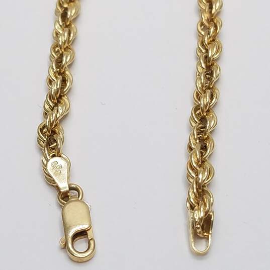 BBB 10K Gold Twist Rope Chain 23in Necklace 7.4g image number 5