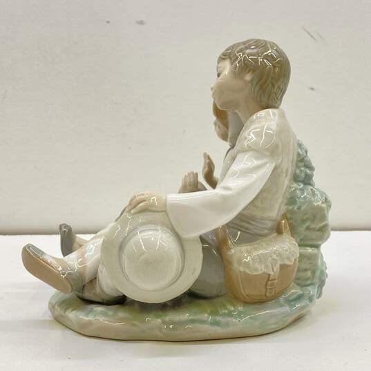 Lladro Porcelain Figurine Friendship Boy, Girl and Puppy Ceramic Art image number 4