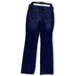 Womens Blue Denim Medium Wash Stretch Pockets Bootcut Leg Jeans Size 8L alternative image