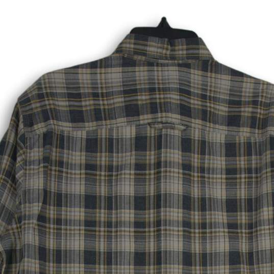 NWT G.H. Bass & Co. Mens Gray Brown Plaid Long Sleeve Button Up Shirt Size L image number 4