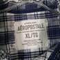 Mens Cotton Plaid Long Sleeve Collared Button-Up Shirt Size XL image number 4
