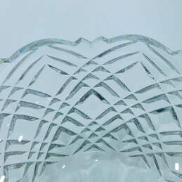 Rogaska Crystal Diamond Design Saw Cut Edge Centerpiece Bowl 10 inch
