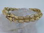 Vintage 14K Yellow Gold Fancy Leaf Detail Bracelet 15.3g image number 3