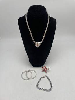 Set Of 4 Pcs Womens Necklace Bracelet Earrings Ring 65g J-0547099-A-03