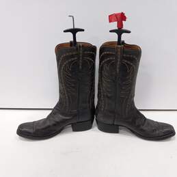 Vintage Lucchese Men's San Antonio Brown Leather Boots Size 10.5B alternative image