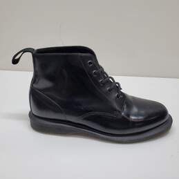 Dr Martens Emmeline Smooth Leather Lace Up Ankle Boots Black Polished Sz 7 alternative image