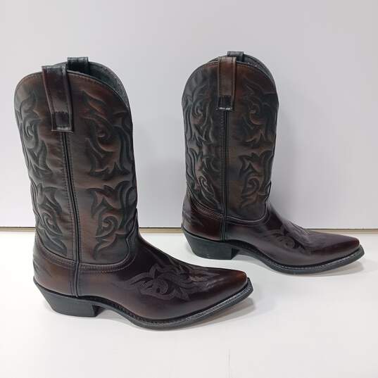 Men's Laredo Cowboy Boots Brown Size 10D image number 2