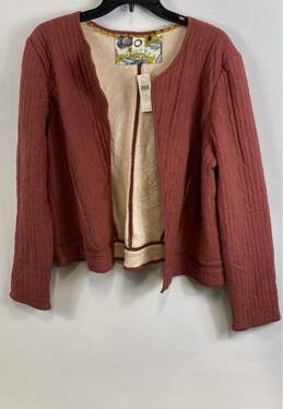 NWT Anthropologie Akemi + Kin Womens Brown Long Sleeve Open Front Jacket Size L