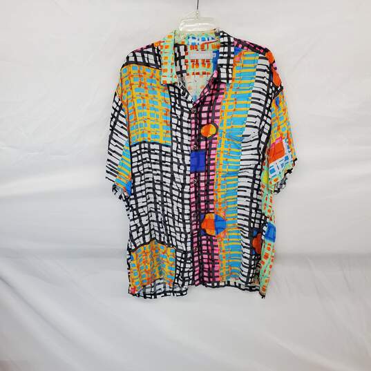 Jams World Made In Hawaii Multicolor Button Up Shirt MN Size XL image number 1
