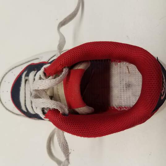 Nike Force 1 White Red Blue Trainers  9C image number 8