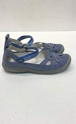 Jambu JBU Magnolia Encore Blue PU Memory Foam Sandals Shoes Size 8 M