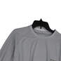 Mens Gray Long Sleeve Crew Neck Regular Fit Pullover T-Shirt Size XL image number 4