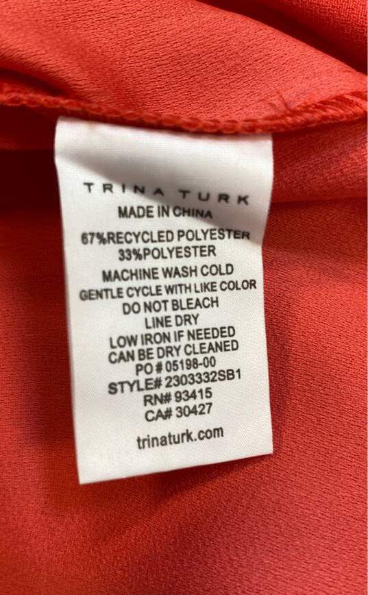 Trina Turk Orange Shirt Dress - Size X Large image number 8