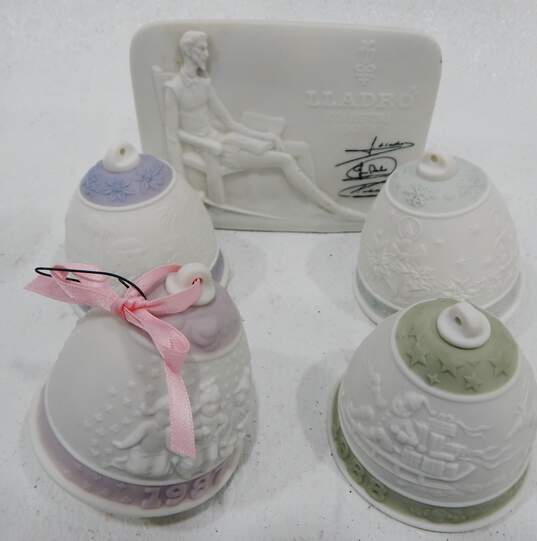 Vintage Lladro Collector's Society Figurine & Bell Ornaments IOB image number 1