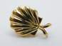 14K Gold Coral Shell Pendant & Carved Rose Flower Post Earrings 2.8g image number 4