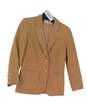 Boys Brown Long Sleeve Wool Single Breasted Blazer Suit Jacket Size 5-6 image number 1