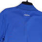 Mens Blue Short Sleeve Spread Collar Regular Fit Golf Polo Shirt Size Small image number 4