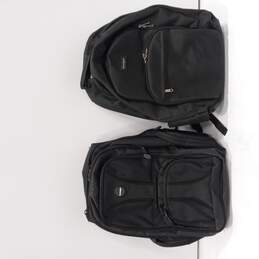 2PC Kensington Contour Laptop Backpacks-Black