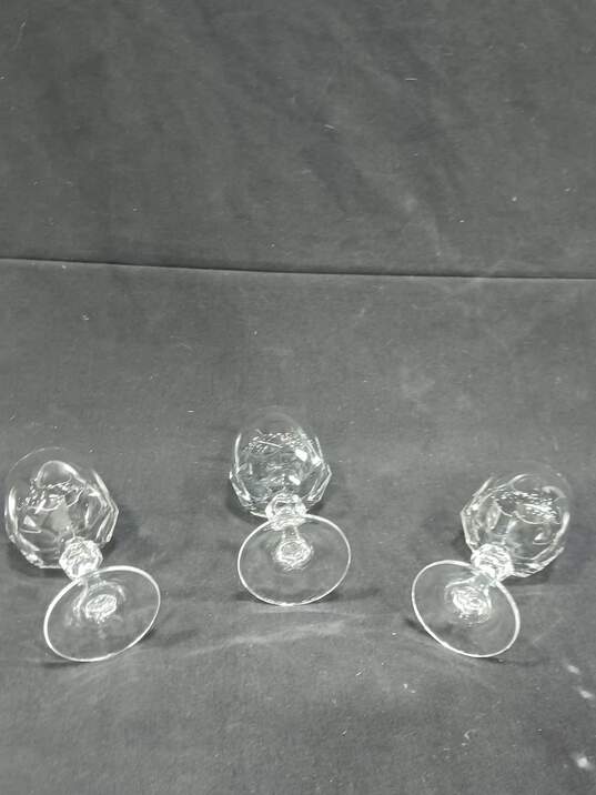 10pc Set of Bavarian Cut Crystal Wine Glasses image number 6