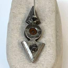 Designer Patricia Locke Two-Tone Crystal Cut Stone Arrow Brooch Pin alternative image