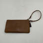 Womens Brown Bag Charm Detachable Strap Inner Pockets Wristlet Wallet image number 2