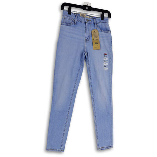 NWT Womens Blue 721 Denim High Rise Medium Wash Skinny Leg Jeans size 26X28 image number 1