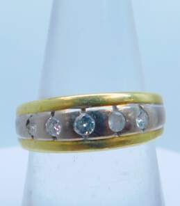 14K White & Yellow Gold 0.22 CTTW Diamond Multi Stone Ring 6.1g