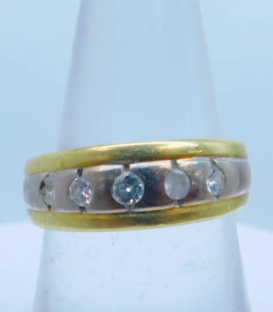 14K White & Yellow Gold 0.22 CTTW Diamond Multi Stone Ring 6.1g image number 1