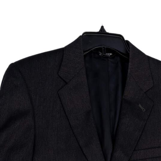 Mens Black Long Sleeve Notch Lapel Single Breasted Two Button Blazer Sz 40R image number 3