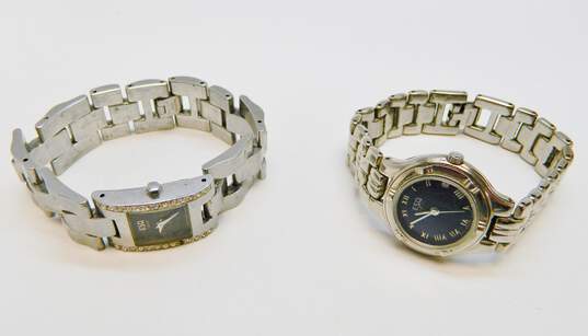 Esquire Swiss 100608 & 100643 Silver Tone Women's Dress Watches 124.3g image number 1