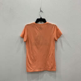 Womens Orange Short Sleeve Crew Neck Logo Printed Pullover T-Shirt Size S/P alternative image