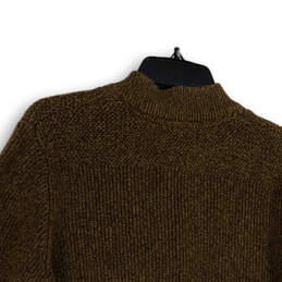 Mens Brown Knitted Button Front Long Sleeve Pullover Sweater Size Medium alternative image