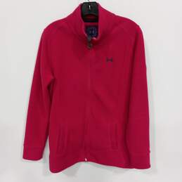 Under Amour Pink Fleece Full Zip Jacket Size M