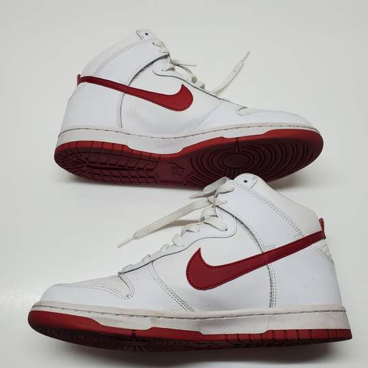 Nike Dunk High White Gym Red 904233 102 Men's Shoes Size 9.5 image number 3