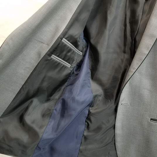 Zara Man Basic Gray Slim Fit Polyester Suit Jacket Size 34 image number 3