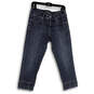 Womens Blue Denim Medium Wash Regular Fit Pockets Straight Jeans Size 6 image number 1