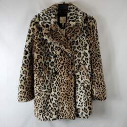Joie Women's Cheetah Print Fur Coat SZ S NWT