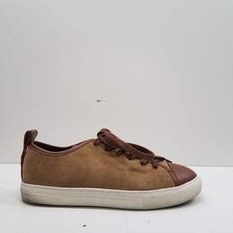 Coach York Suede Lace Up Sneakers Beige 8